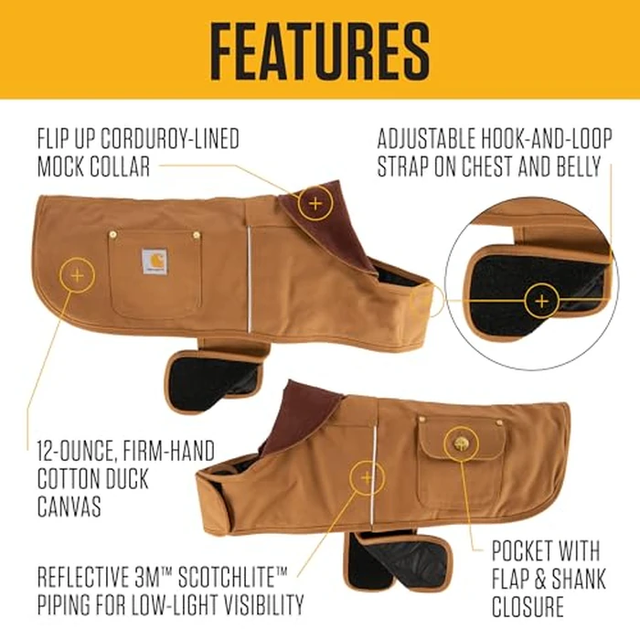 Carhartt Firm Duck Dog Chore Coat, Insulated Weather Resistant Jacket for Cold and Windy Conditions, Hunter Orange, X-Large by Carhartt - Image 2