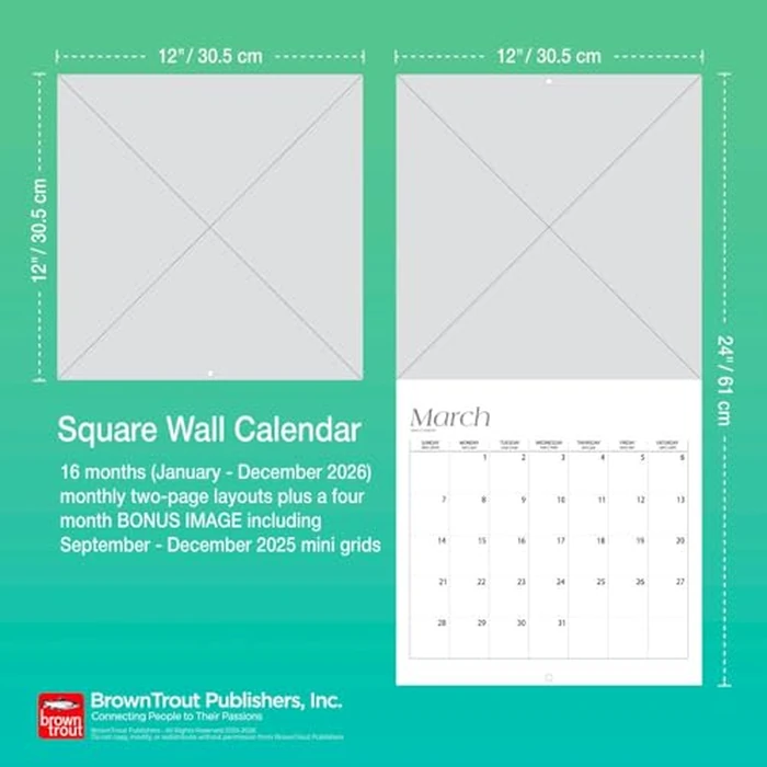Taylor Swift OFFICIAL | 2026 12 x 24 Inch (Hanging) Monthly Square Wall Calendar | English/French Bilingual | BrownTrout | Music Pop Singer Songwriter Celebrity by BrownTrout Publishers Ltd. - Image 4