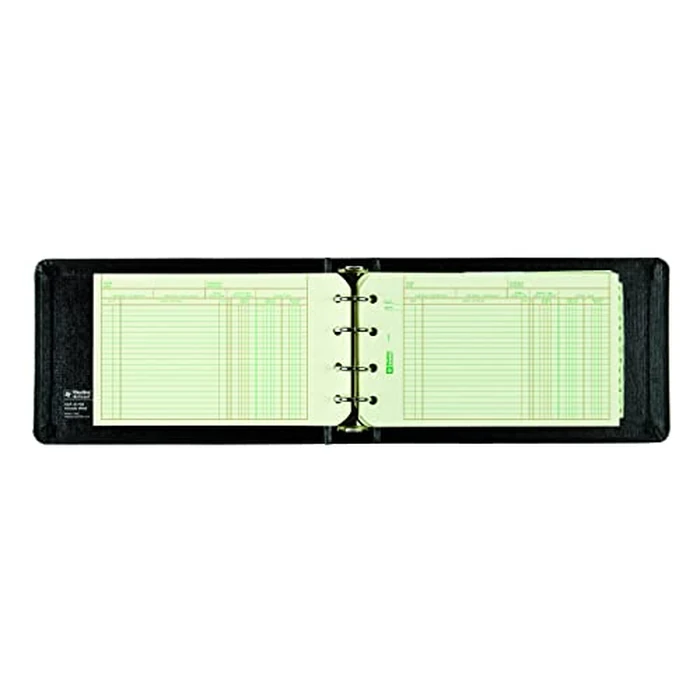 Blueline Mini-Ledger Outfits, 1-Inch Vinyl Cover Binder, 100 Mini-Ledger Sheets, 4 Rings, 6-3/16-Inch x 10-Inch, Bilingual, Black (B055) by BLUELINE - Image 3