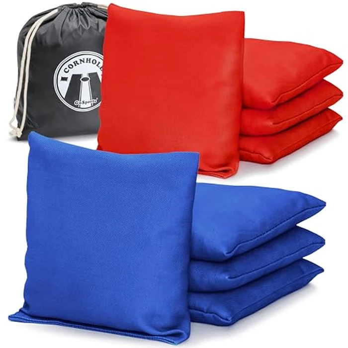 GoSports Official Regulation Cornhole Bean Bags Set of 8 - All Weather - Classic Red and Blue by GoSports - Used - Very Good condition - US$16.92