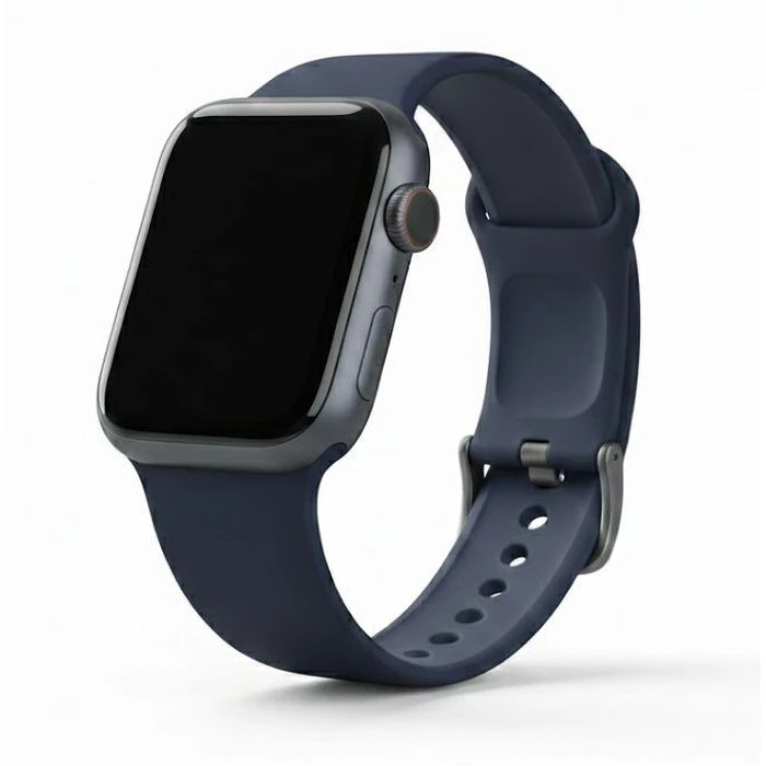 Apple Watch Series 7 (GPS) - 32GB - 41mm - Midnight Aluminum Case with Deep Navy Rubber Sport Band by Apple - Refurbished - Acceptable condition - US$171.11