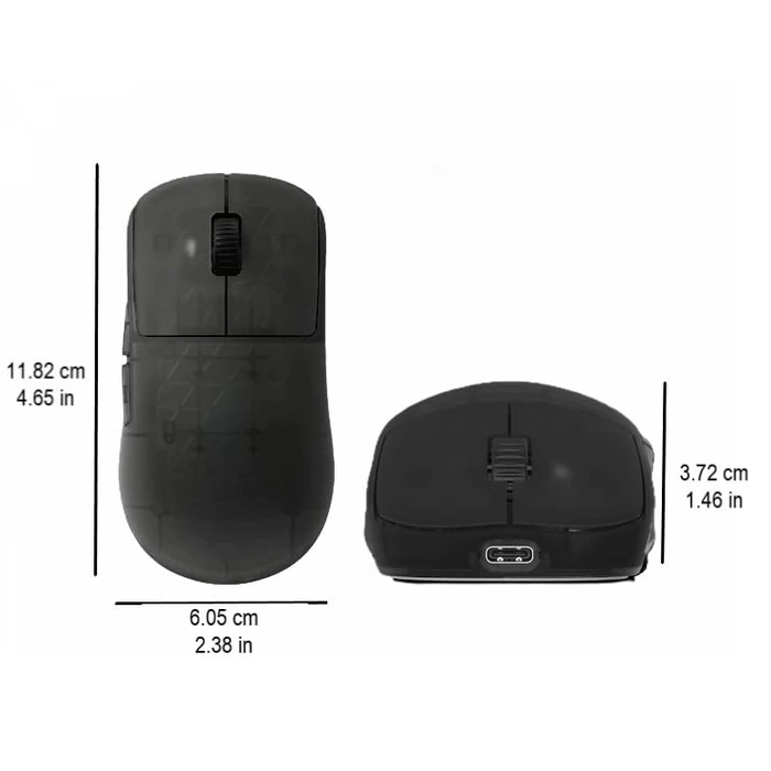 End Game Gear OP1w 4K v2 Wireless Gaming Mouse - Lightweight 58.5g, Right-Handed, 2.4 GHz/USB-C, PixArt PAW3950 U Optical Sensor 30K DPI, 4K Dongle Included, Dark Frost by End Game Gear - Image 3