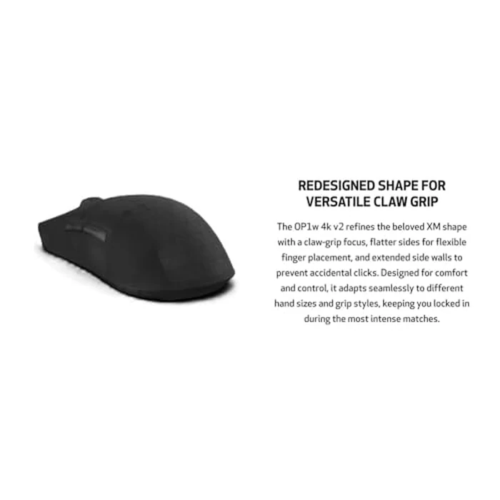 End Game Gear OP1w 4K v2 Wireless Gaming Mouse - Lightweight 58.5g, Right-Handed, 2.4 GHz/USB-C, PixArt PAW3950 U Optical Sensor 30K DPI, 4K Dongle Included, Dark Frost by End Game Gear - Image 5