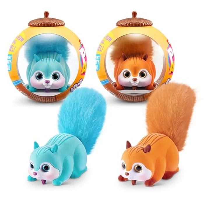 Pets Alive Scurry'n Squirrel (Blue+Orange) 2 Pack by ZURU - Interactive Robotic Pet Toy, Moving Squirrel with Realistic Movements and Sounds, Ages 2+, Child Toddler by Pets Alive - Used - Like New condition - US$18.99