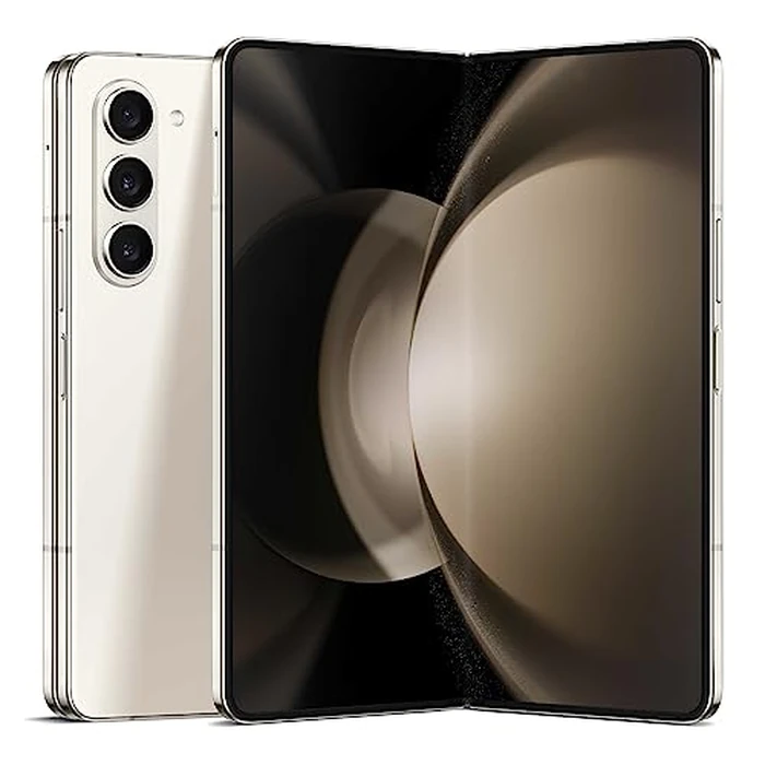 SAMSUNG Galaxy Z Fold5 AI Phone, 512GB Unlocked Android Smartphone, Big 7.6” Screen for Streaming, Gaming, Dual App View, One-Hand Control, Hands-Free Use, US Version, 2023, Cream by Samsung - Used - Like New condition - US$630.88