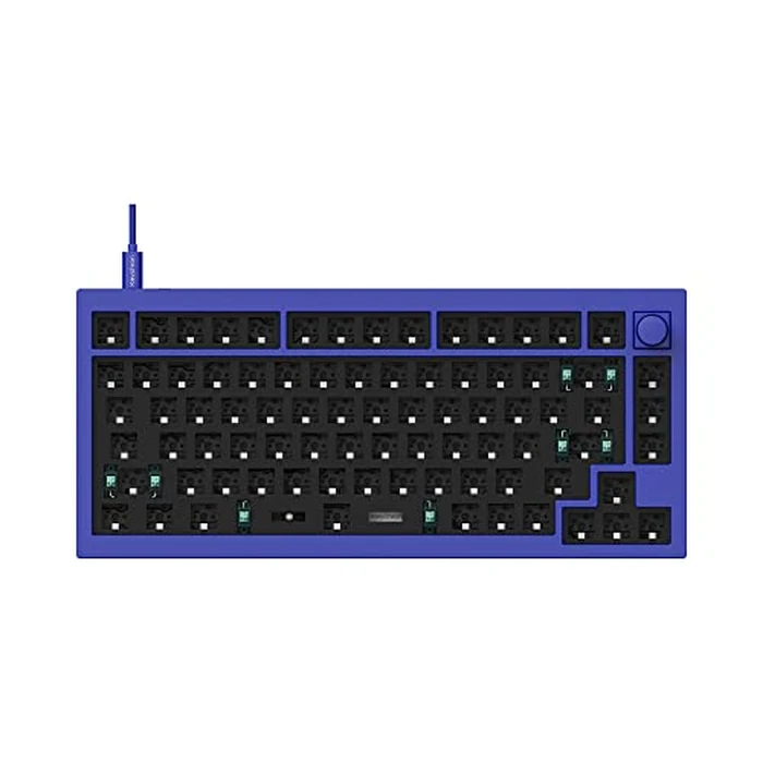 Keychron Q1 V2 Hot-swappable Wired Mechanical Keyboard with RGB LED|Barebone with Knob Version|for Windows and Mac|75% Layout|Aluminum Frame (Navy Blue,Q1-B3) by Keychron - Used - Good condition - CA$93.06