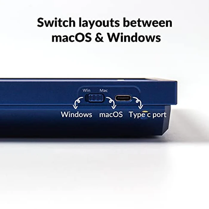 Keychron Q1 V2 Hot-swappable Wired Mechanical Keyboard with RGB LED|Barebone with Knob Version|for Windows and Mac|75% Layout|Aluminum Frame (Navy Blue,Q1-B3) by Keychron - Image 6