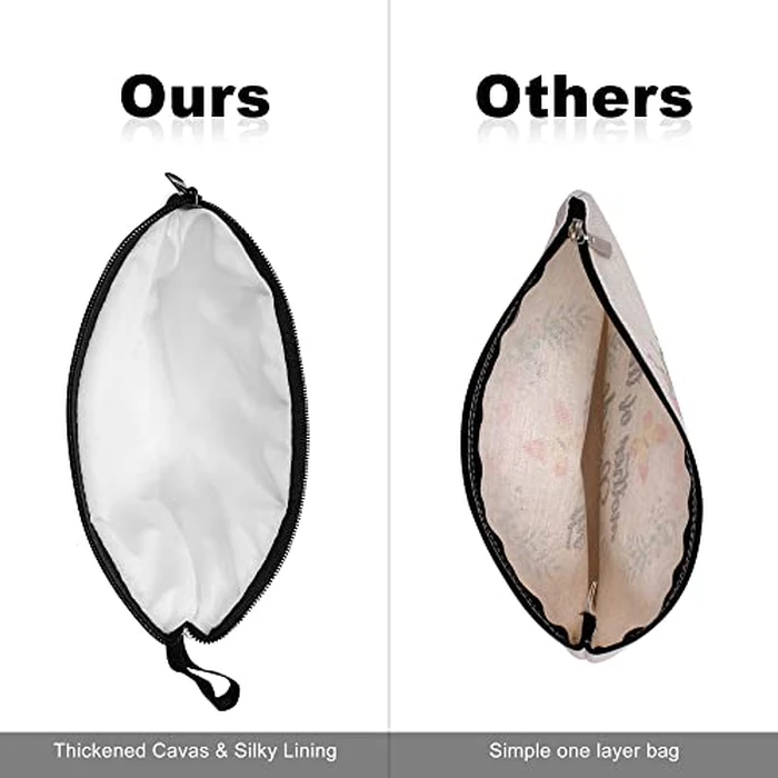 Vavabox A-Z Personalized Makeup Bag, Birthday Gifts for Women Mom, Gifts for Best Friend, Bride Bridesmaid Cosmetic bag (S, White) by Vavabox - Image 5