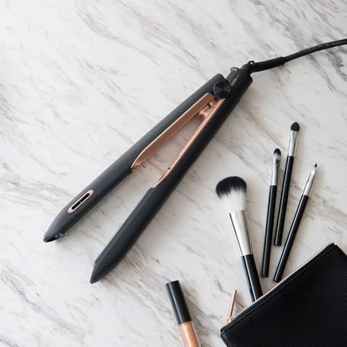 Panasonic nanoe Flat Iron for Healthy, Shiny Hair, Hair Styling Iron with Ceramic Plates and Intuitive Heat Technology, for Straightening, Smoothing and Curling - EH-HS99-K (Black/Rose Gold) by Panasonic - Image 7