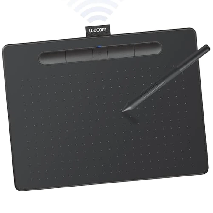 Wacom Intuos Medium Bluetooth Graphics Drawing Tablet, Portable for Teachers, Students and Creators, 4 Customizable ExpressKeys, Compatible with Chromebook Mac OS Android and Windows - Black by Wacom - Used - Acceptable condition - US$86.96