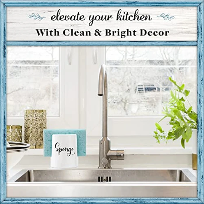 Home Acre Designs Sponge Holder for Kitchen Sink - Rustic Farmhouse Home & Kitchen Decor - White Ceramic by Home Acre Designs - Image 5