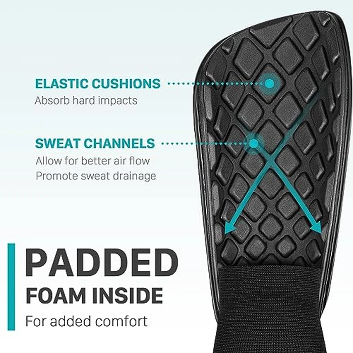 Northdeer Soccer Shin Guards for Kids Youth Adults with Adjutable Ankle Straps - Protective Soccer Equipment for Junior Boys Girls (Black, S) by Northdeer - Image 3