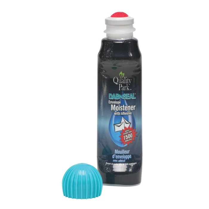 Quality Park Dab-N-Seal Envelope Moistener with Adhesive, 50ML Bottle, Spill-Proof Applicator, 12 Pack - Ideal for Sealing Envelopes and Paper Projects by Quality Park - Used - Good condition - CA$21.92