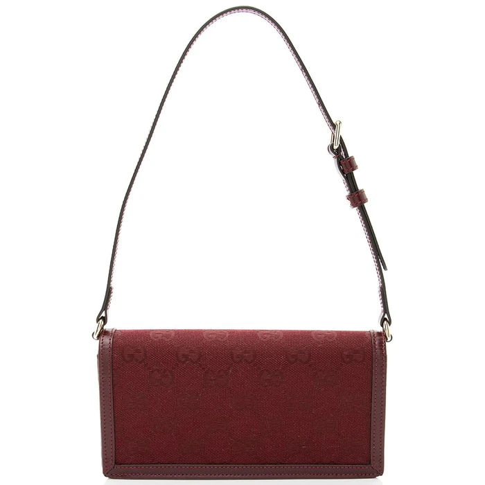 Gucci GG Canvas Luce Mini Shoulder Bag - Leather - Red by Gucci - Image 3