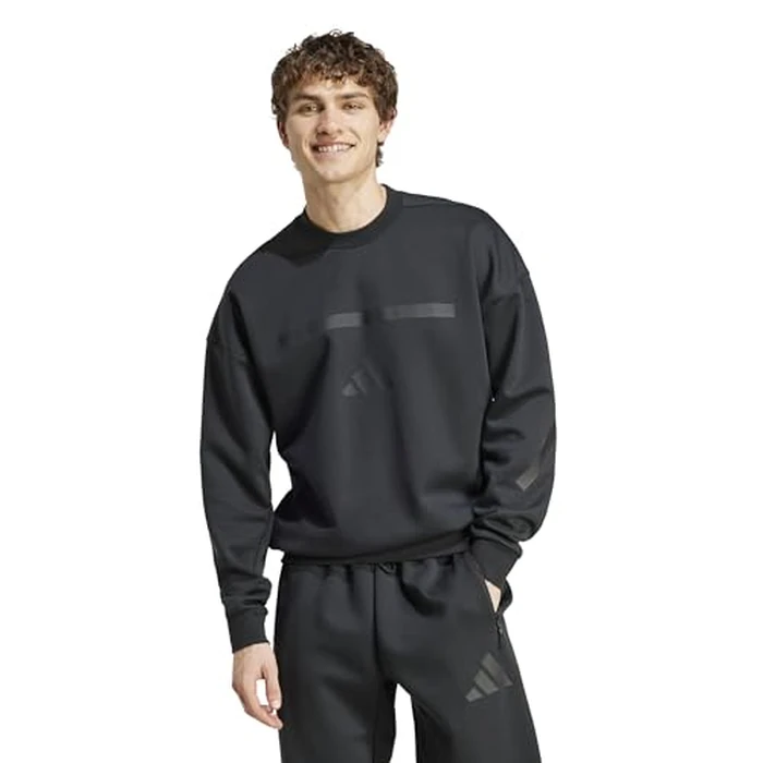 adidas Men's Z.N.E. Sweatshirt, Black, Large by adidas - Used - Like New condition - US$29.76