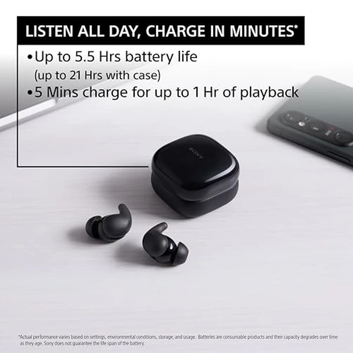Sony LinkBuds Fit Truly Wireless Noise Cancelling Earbud Headphones, Small & Light with Newly Developed Air Fitting Supporters, White by Sony - Image 5