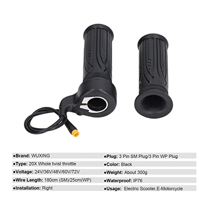 Topyond 20X Full Twist Throttle, Stable E-Bike Throttle, Electric Bike Throttle, Full Twist Throttle Ebike for Scooters and Electric Bicycles with Waterproof Connector by Topyond - Image 8