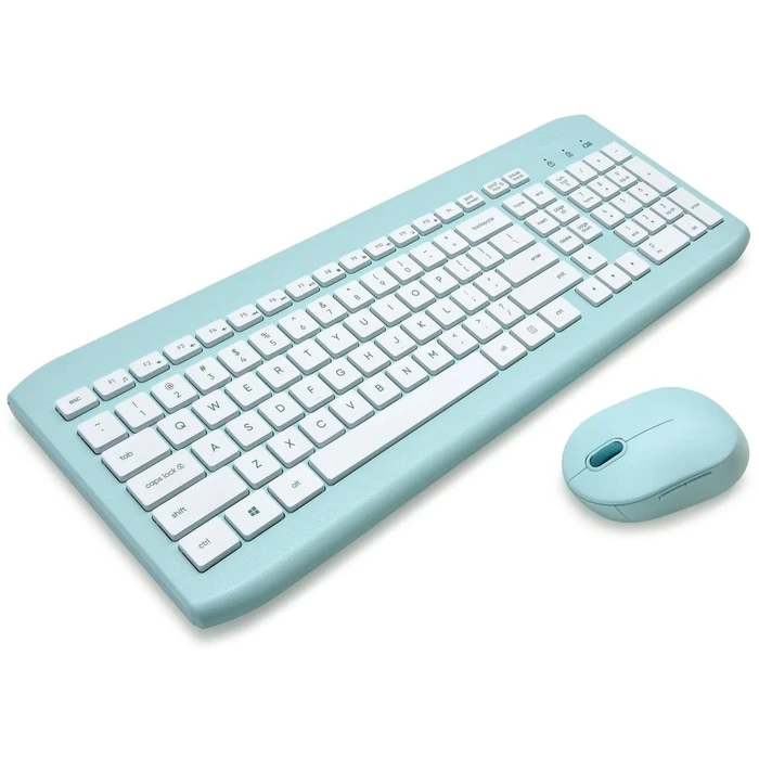 onn. onn. 104-Key Wireless Keyboard and Mouse with Dual-Connectivity USB Receiver - Blue by onn. - Refurbished - Excellent condition - US$45.99
