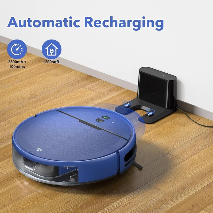 Imartine BR151 Geometric 2 in 1 Mopping and Vacuuming Robot Wifi Self Charge - Blue by Imartine - Image 3