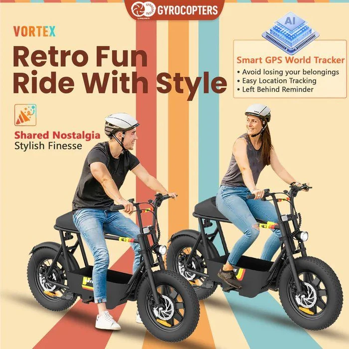 Gyrocopters Vortex Electric Scooter for Adults - Black by Gyrocopters - Image 2