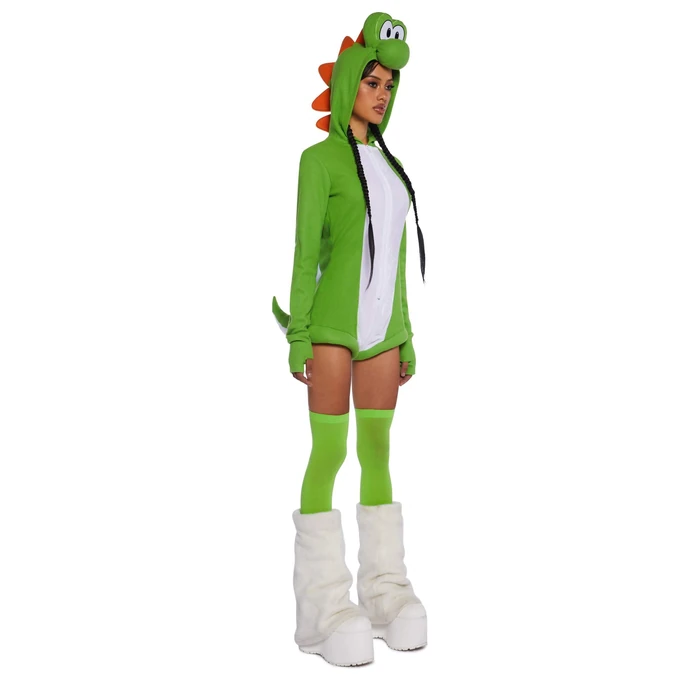 Dolls Kill Dino Pal Costume - Yoshi Inspired Video Game Outfit by Trickz N' Treatz, 1X by Dolls Kill - Image 4