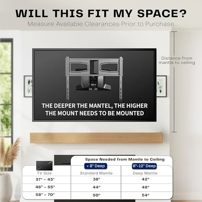 VIVO Electric TV Wall Mount by VIVO - Image 4