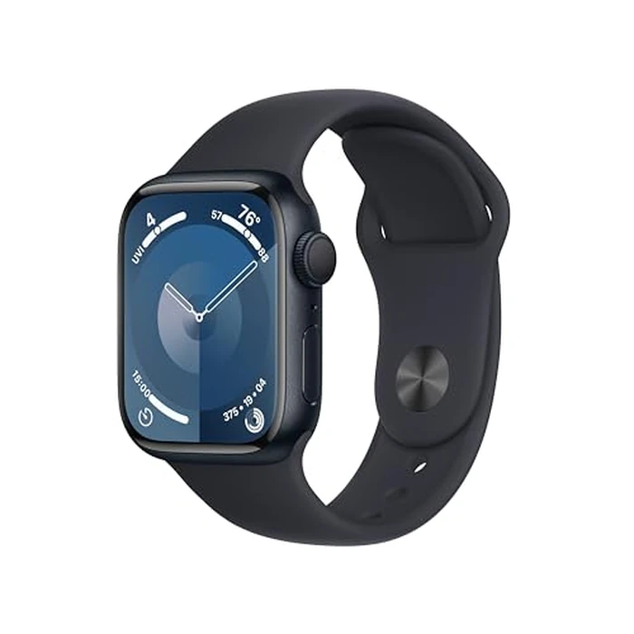 Apple Watch Series 9 [GPS 41mm] Smartwatch with Midnight Aluminum Case with Midnight Sport Band S/M. Fitness Tracker, ECG Apps, Always-On Retina Display, Water Resistant by Apple - Used - Like New condition - US$238.30