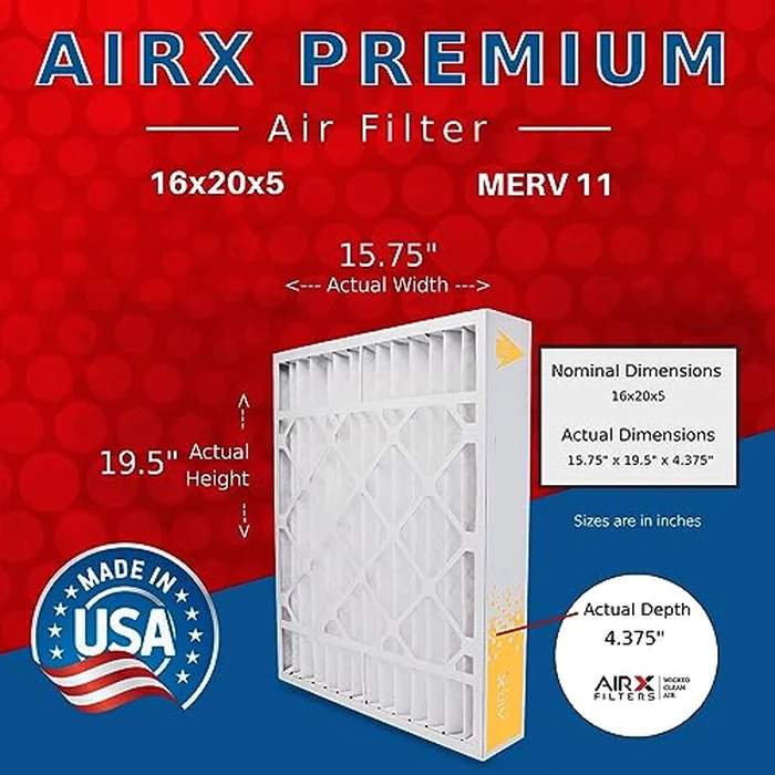 AIRX FILTERS WICKED CLEAN AIR. 16x20x5 Air Filter MERV 11 Compatible with ReservePro 4350 Furnace Filter 2 Pack by AIRx Filters - Image 2
