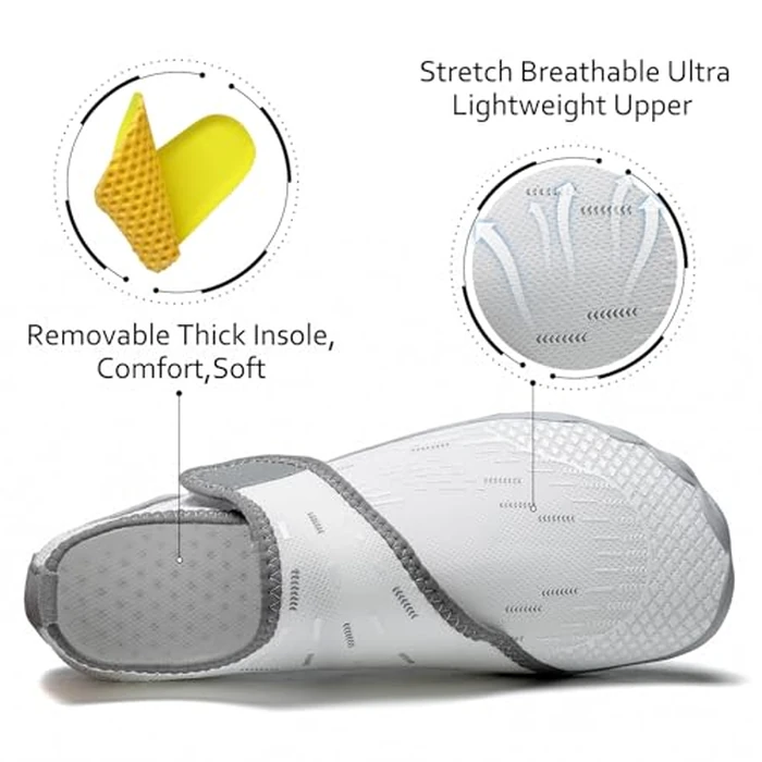 Water Shoes Mens Womens Quick-Dry Barefoot Swim Beach Pool Shoes Aqua Yoga Socks for Hiking Walking Diving Surf Outdoor Water Sports by BUWTDAY - Image 6