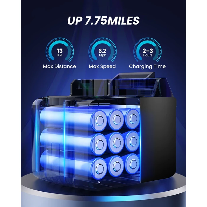 Gyroor G13 Hoverboard for Kids Ages 6-12 & Adults, All-Terrain Self Balancing Scooter with 120W Motors,6.2MPH, 6.5" Off-Road Tires, Climb 15 degrees Slopes, Built-in Music Player, LED Lights, 220 lbs - Black by Gyroor - Image 3