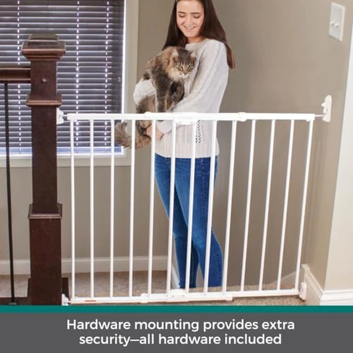 MyPet ClearPath Wide Staircase & Hallway Pet Gate with Hardware Mount. 31" Tall, 28.7"-47.9" Wide. by MYPET - Image 2