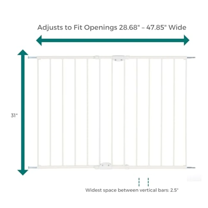 MyPet ClearPath Wide Staircase & Hallway Pet Gate with Hardware Mount. 31" Tall, 28.7"-47.9" Wide. by MYPET - Image 5