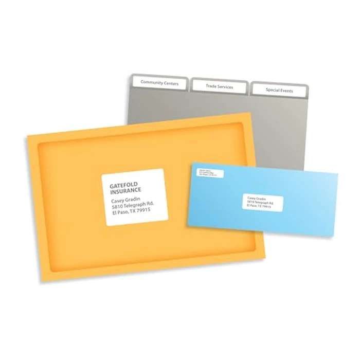 PRES-a-ply White Labels, Laser/Inkjet, 1" x 2-5/8" Labels by Pres-a-ply - Image 3