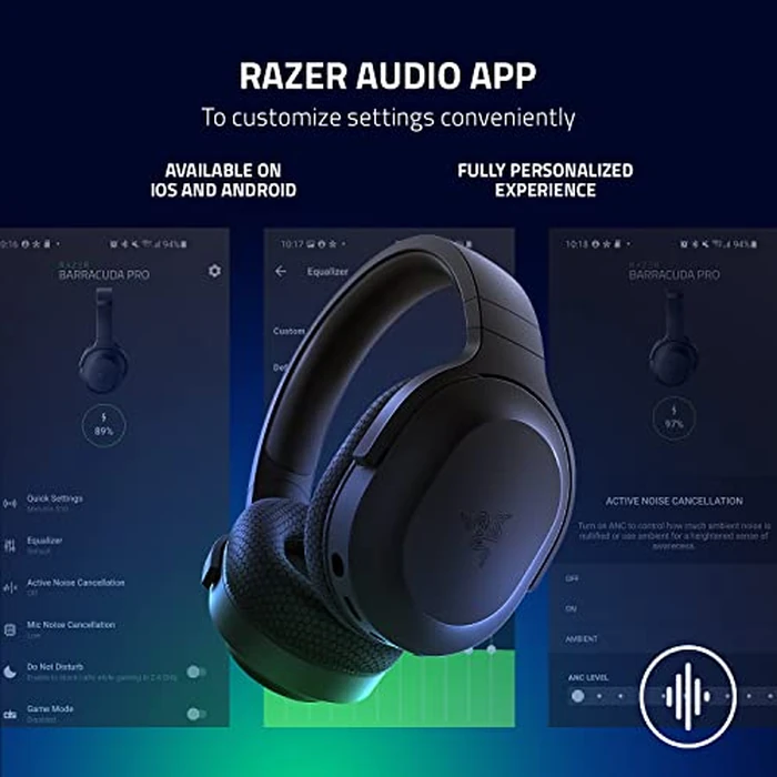 Razer Barracuda X Wireless Gaming & Mobile Headset (PC, PlayStation, Switch, Android, iOS): 2022 Model - 2.4GHz Wireless + Bluetooth - Lightweight 250g - 40mm Drivers - 50 Hr Battery - Black by Razer - Image 6