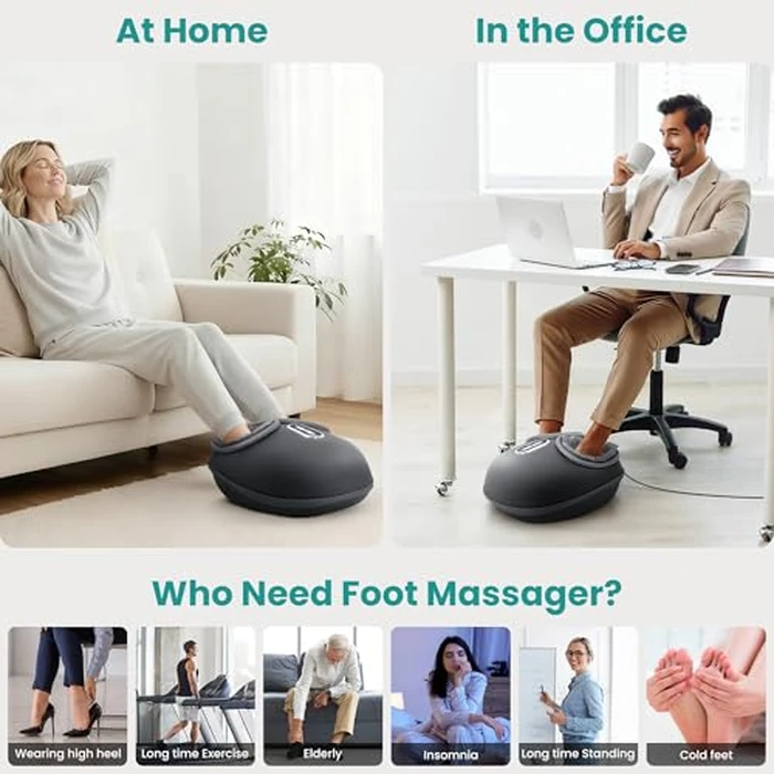 Nekteck Shiatsu Foot Massager with Heat [2026 Upgraded], 3 Modes Deep Kneading Therapy Air Compression, Feet Massage for Plantar Fasciitis, Relaxation Gifts for Men Women Mom Dad Birthday Mother's Day by Nekteck - Image 5