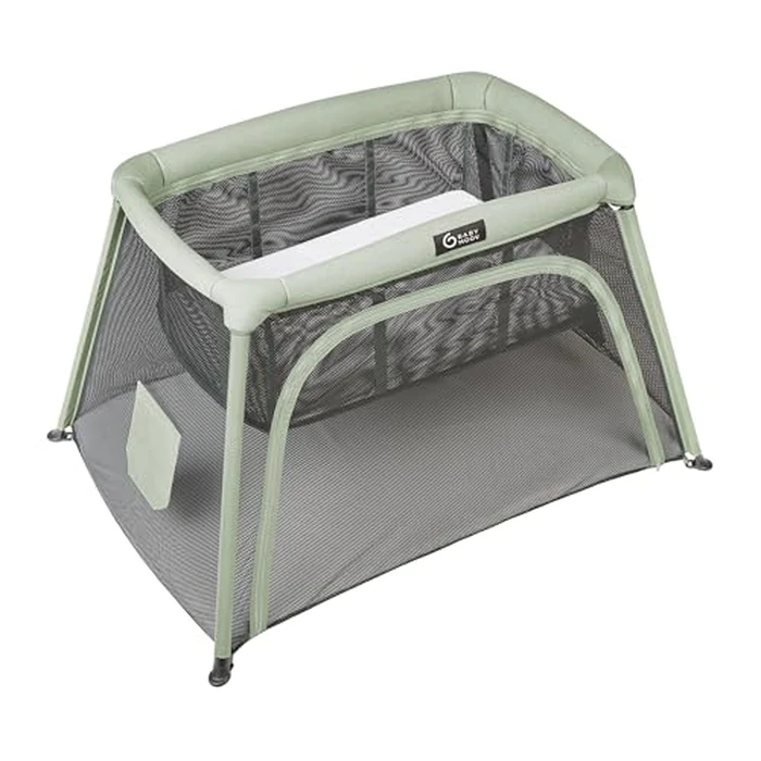 Babymoov Moov & Comfy 3-in-1 Travel Crib & Playard, Portable Baby Bed, Bassinet & Play Yard for Home, Travel, Naps, Sleepovers, Play & Rest, Portable Bassinet, Sage by Babymoov - Used - Acceptable condition - CA$147.34