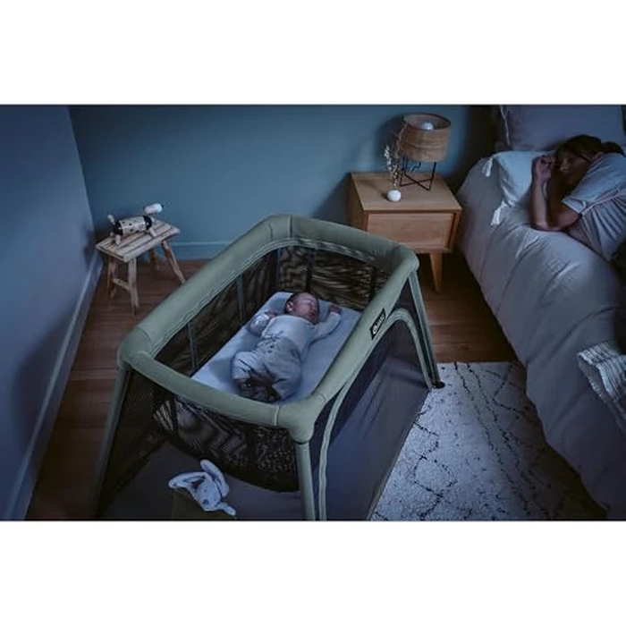 Babymoov Moov & Comfy 3-in-1 Travel Crib & Playard, Portable Baby Bed, Bassinet & Play Yard for Home, Travel, Naps, Sleepovers, Play & Rest, Portable Bassinet, Sage by Babymoov - Image 7