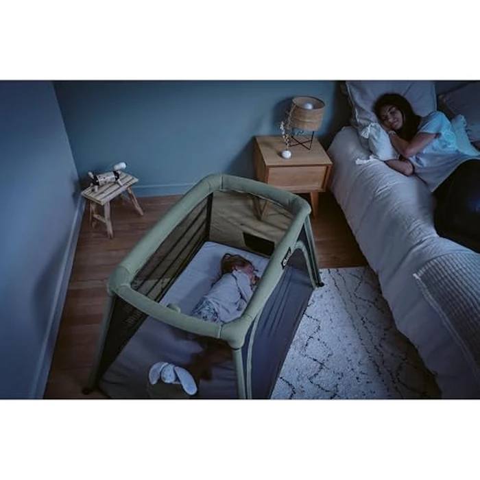 Babymoov Moov & Comfy 3-in-1 Travel Crib & Playard, Portable Baby Bed, Bassinet & Play Yard for Home, Travel, Naps, Sleepovers, Play & Rest, Portable Bassinet, Sage by Babymoov - Image 8