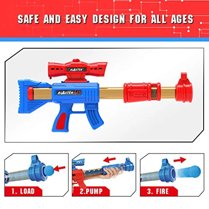 YEEBAY Shooting Game Toy for Age 6, 7, 8,9,10+ Years Old Kids, Boys - 2pk Air Guns & Shooting Target & 24 Foam Balls - Ideal Gift - Compatible with Toy Guns by YEEBAY - Image 2