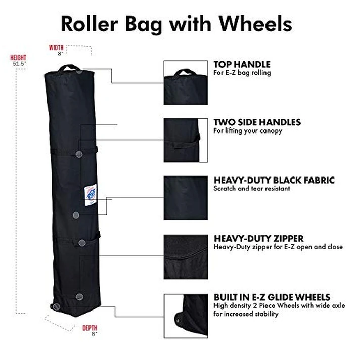 E-Z UP Sierra II Instant Pop Up Outdoor Canopy 10' x 10', Roller Bag and 4 Piece Spike Set, Royal Blue by E-Z UP - Image 4