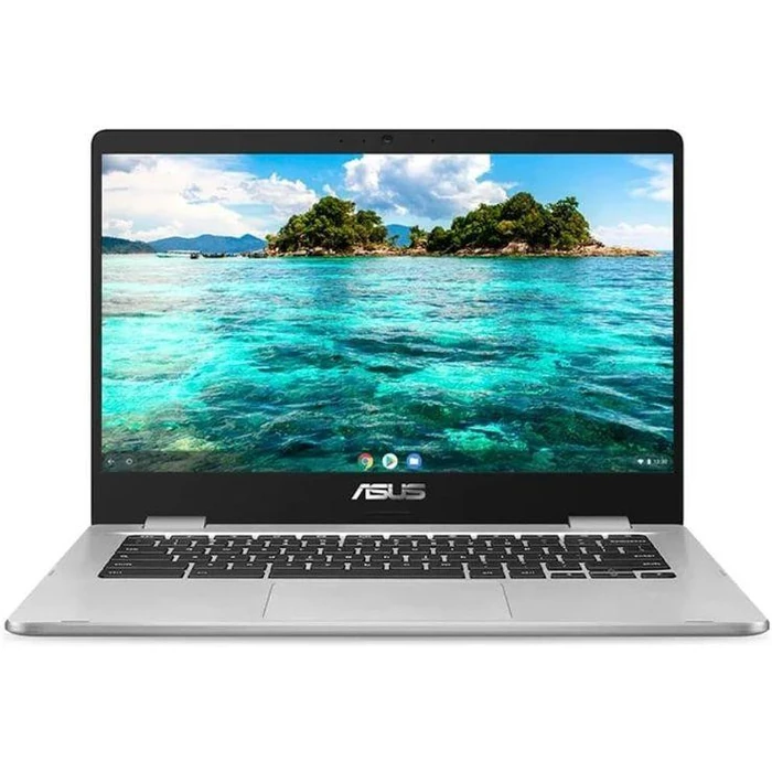 ASUS Chromebook C424MA Laptop 14" - Silver - Intel Celeron N4020 1.1GHz - 4GB RAM - 64GB by ASUS - Image 1