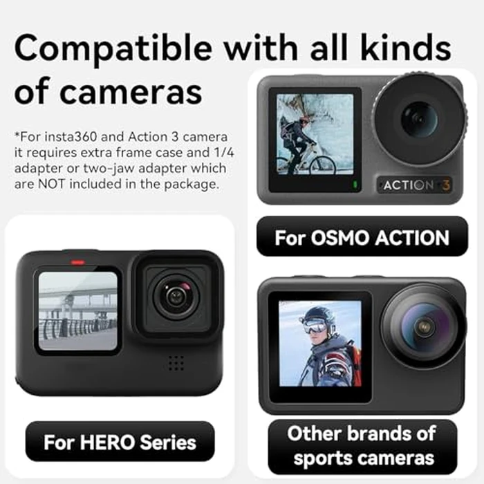 Helmet Mount for GoPro, Motorcycle Chin Strap Attachment with Extension J Hook Dirt Bike Holder Mounting Accessories for Go Pro Max Hero 13 12 11 10 9 8 Insta360 X5 X4 DJI Osmo Nano Action 3 4 5 Pro 6 by TELESIN - Image 6