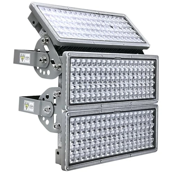 Kekeou 42000LM Stadium Lights Outdoor LED Flood Light 300W 6500K IP67 Waterproof 1500 Watt Equivalent with 3 Adjustable Heads Wider Lighting Angle for Sports Fields and Court by Kekeou - Image 1