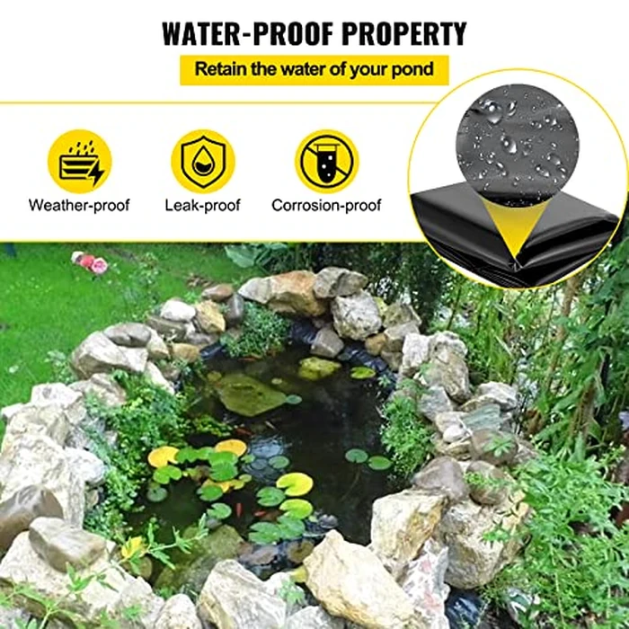 VEVOR LLDPE Pond Liner 15x20 ft, Pond Liner 20 Mil, Fish Pond Liners for Waterfall, Pond and Fish Ponds by VEVOR - Image 5