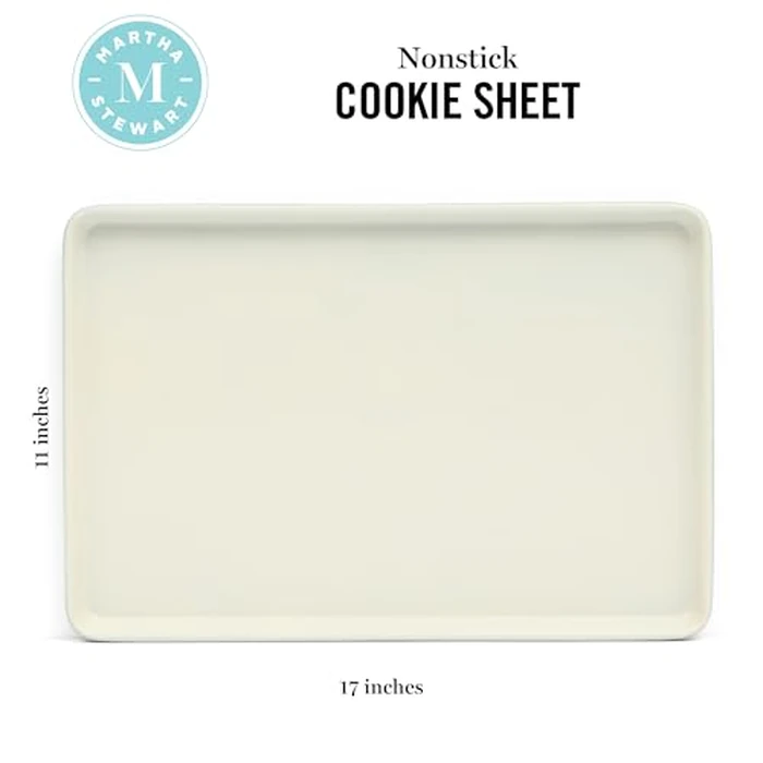 Martha Stewart Gallen 17 x 11 Inch Nonstick Carbon Steel Cookie Sheet - Teal by Martha Stewart - Image 2