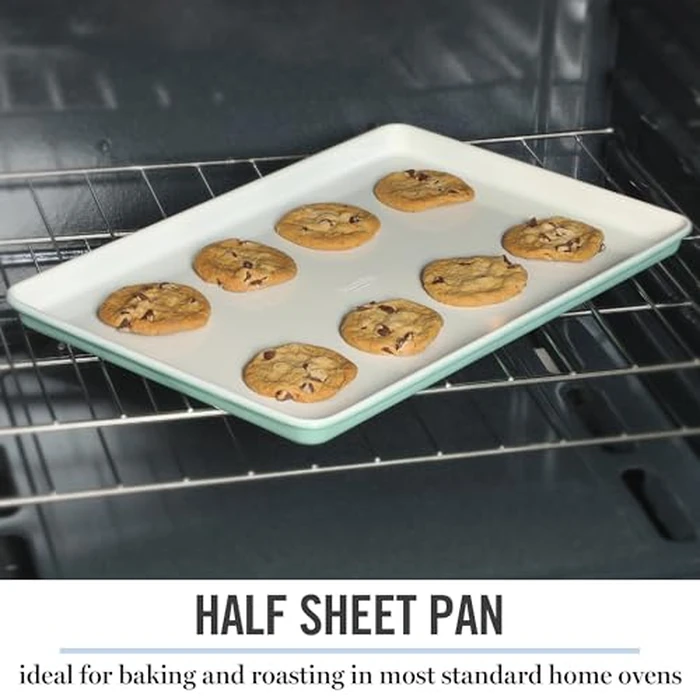 Martha Stewart Gallen 17 x 11 Inch Nonstick Carbon Steel Cookie Sheet - Teal by Martha Stewart - Image 6