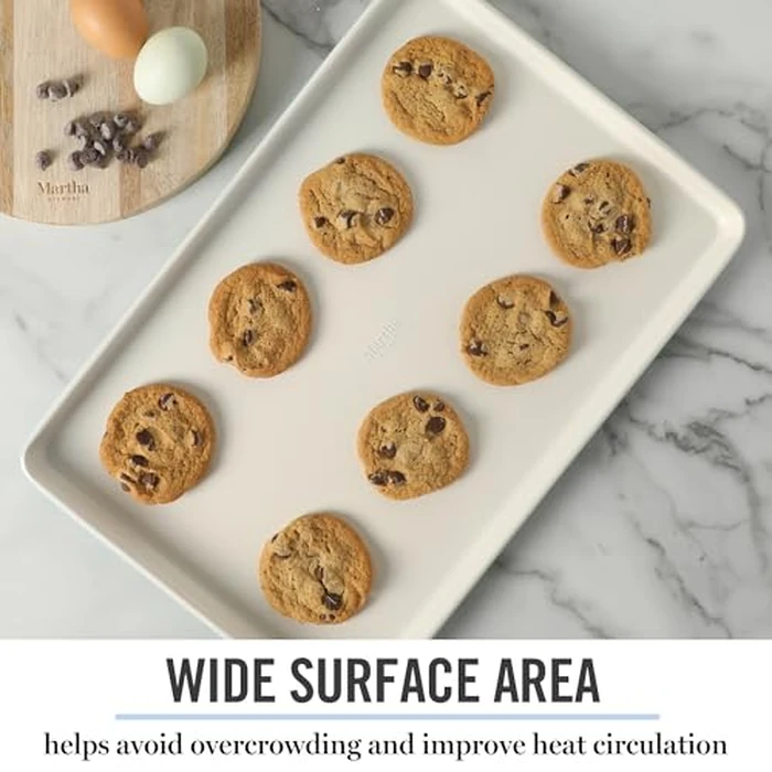 Martha Stewart Gallen 17 x 11 Inch Nonstick Carbon Steel Cookie Sheet - Teal by Martha Stewart - Image 7