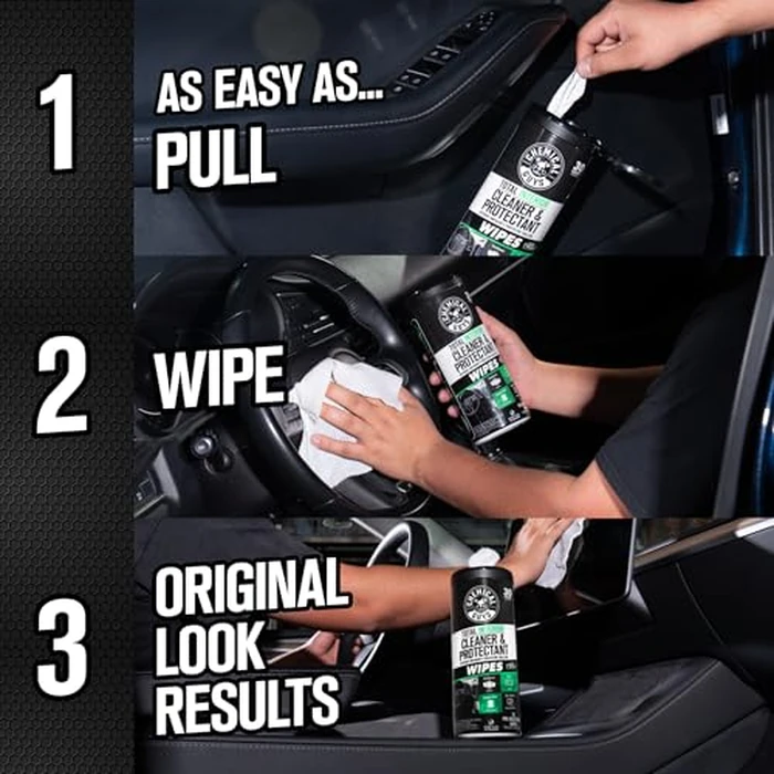 Chemical Guys Total Interior New Car Smell Cleaner & Protectant Wipes - All-in-One Interior Cleaning Wipes for Dashboards, Vinyl, Leather, Fabric & Glass - Cleans & Protects, New Car Scent, 30 Ct by Chemical Guys - Image 5