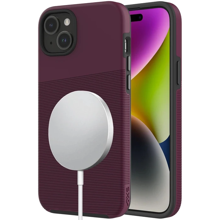 Axessorize PROTech Plus MagSafe Compatible Sleek Dual-layered Anti-Shock Phone Case for iPhone 15 - Sangria by Axessorize - Refurbished - Excellent condition