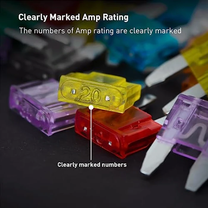 Nilight 120Pcs Blade Fuses Assortment 5, 7.5, 10, 15, 20, 25, 30 AMP Regular Mini ATM/APM Blade Fuses for Cars Trucks Boats Automotives, 2 Years Warranty, Multicolor by Nilight - Image 3